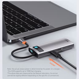 image-5 In 1 Multifunctional Type C HUB Docking Station Gray