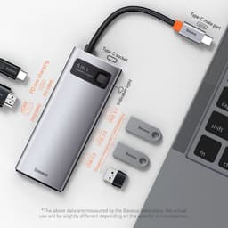 image-5 In 1 Multifunctional Type C HUB Docking Station Gray