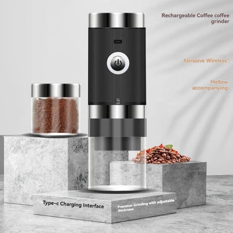 image-Portable Electric Coffee Grinder USB Charging 1500MAH Wireless Fully