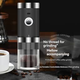 image-Portable Electric Coffee Grinder USB Charging 1500MAH Wireless Fully