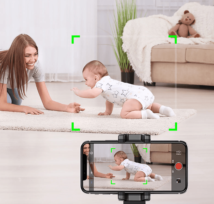 image-Auto Smart Shooting Selfie Stick 360° Object Tracking Holder
