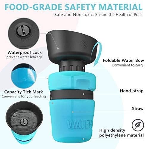 image-Pet Outdoor Foldable Bottle Dog Travel Water Bottle