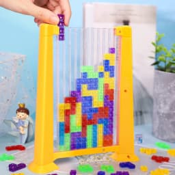 image-Tetris Game Colorful 3D Puzzle Tangram Math Toys
