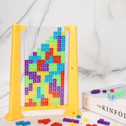 image-Tetris Game Colorful 3D Puzzle Tangram Math Toys