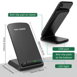 image-Fast Charging Vertical Wireless Charger Phone Desktop Stand