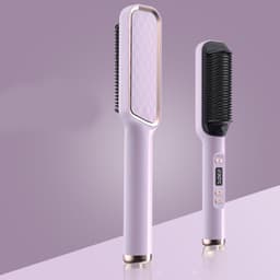 image-Hair Straightener Brush Electric Hot Comb Anti-scalding