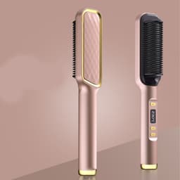image-Hair Straightener Brush Electric Hot Comb Anti-scalding