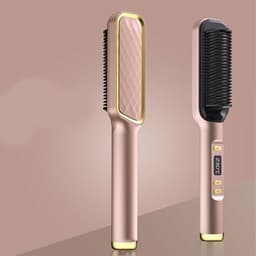 image-Hair Straightener Brush Electric Hot Comb Anti-scalding