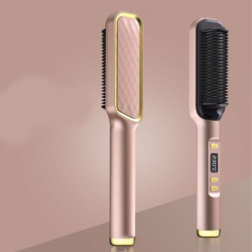 image-Hair Straightener Brush Electric Hot Comb Anti-scalding