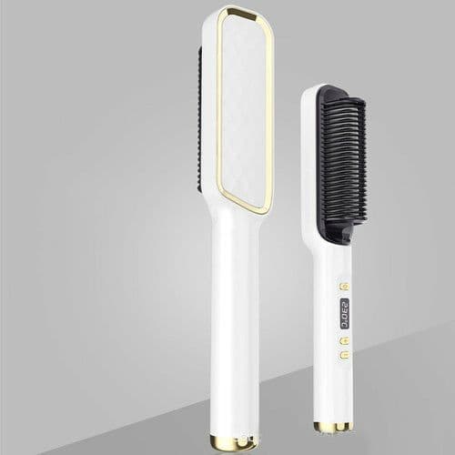 image-Hair Straightener Brush Electric Hot Comb Anti-scalding