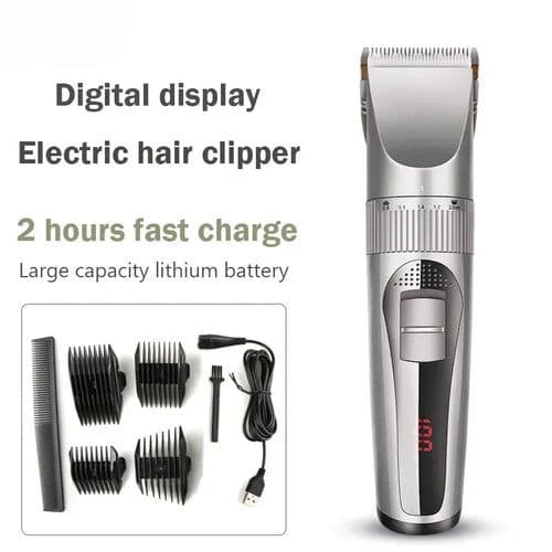 image-Professional Barber Hair Clipper Electric Shave Razor Finish Cutting