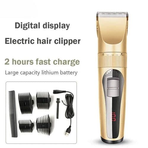 image-Professional Barber Hair Clipper Electric Shave Razor Finish Cutting