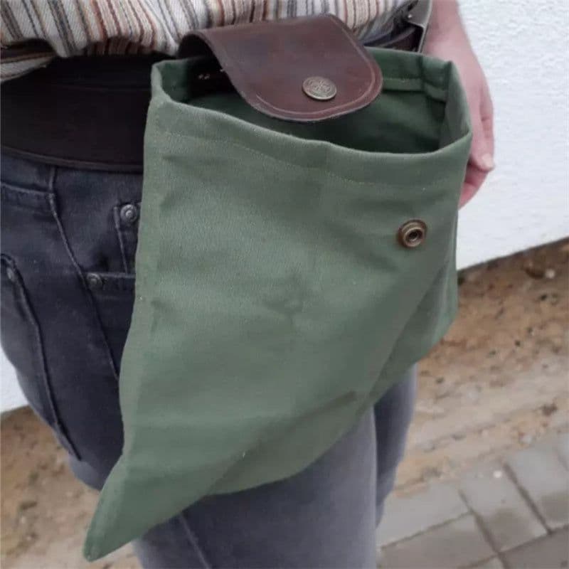 image-Hiking Portable Folding Waist Bag Camping Berry Storage Bag