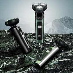 image-Electric Shavers for Men Portable Power Display 3D Floating Blade Full