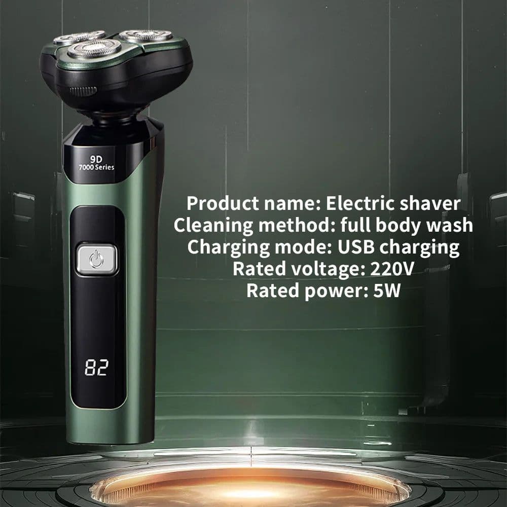 image-Electric Shavers for Men Portable Power Display 3D Floating Blade Full