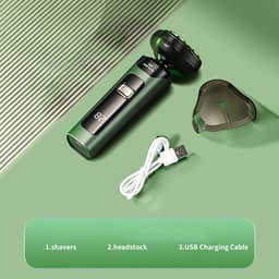 image-Electric Shavers for Men Portable Power Display 3D Floating Blade Full