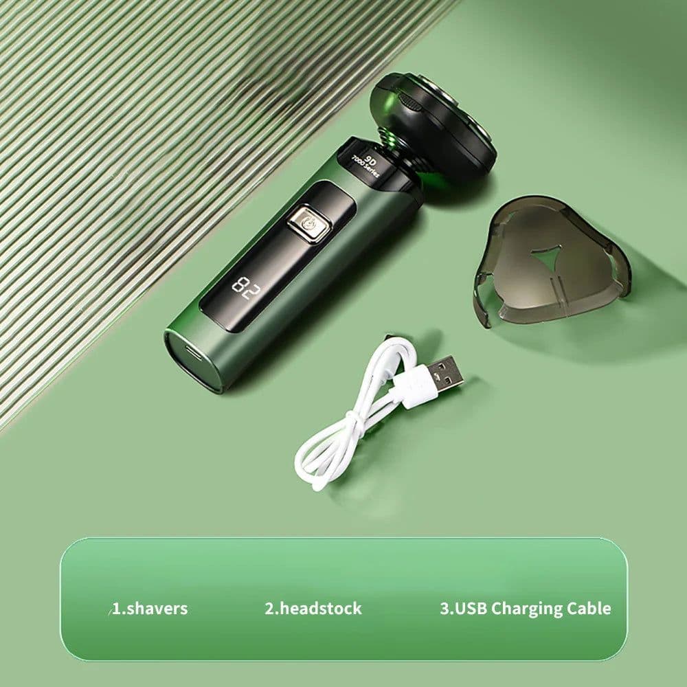 image-Electric Shavers for Men Portable Power Display 3D Floating Blade Full