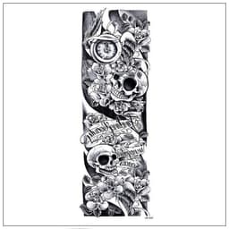 image-5Pcs Large Temporary Body Art Arm Tattoo Sticker Sleeve Man Women