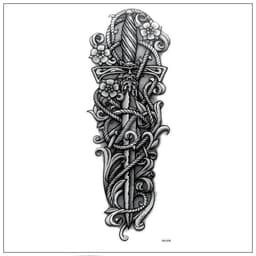 image-5Pcs Large Temporary Body Art Arm Tattoo Sticker Sleeve Man Women