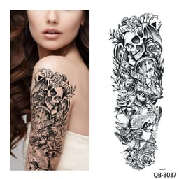 image-5Pcs Large Temporary Body Art Arm Tattoo Sticker Sleeve Man Women