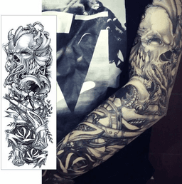 image-5Pcs Large Temporary Body Art Arm Tattoo Sticker Sleeve Man Women