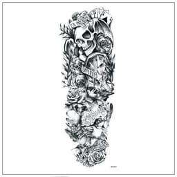 image-5Pcs Large Temporary Body Art Arm Tattoo Sticker Sleeve Man Women
