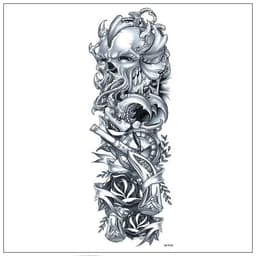 image-5Pcs Large Temporary Body Art Arm Tattoo Sticker Sleeve Man Women