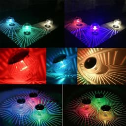 image-Outdoor Solar LED Floating Light Garden Pond Pool Lamp Rotating RGB