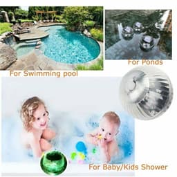 image-Outdoor Solar LED Floating Light Garden Pond Pool Lamp Rotating RGB