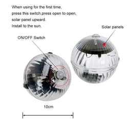 image-Outdoor Solar LED Floating Light Garden Pond Pool Lamp Rotating RGB