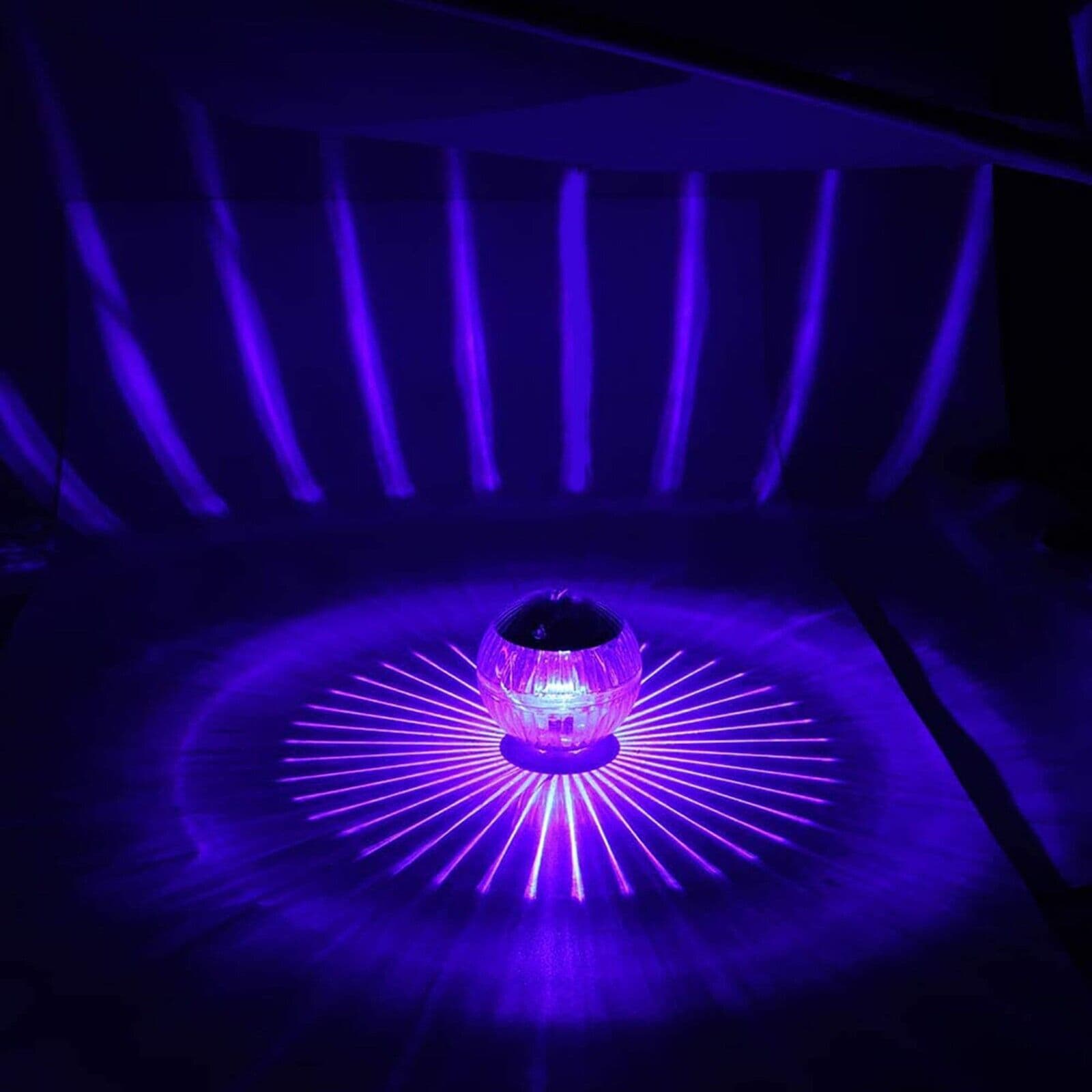 image-Outdoor Solar LED Floating Light Garden Pond Pool Lamp Rotating RGB