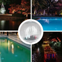 image-Outdoor Solar LED Floating Light Garden Pond Pool Lamp Rotating RGB
