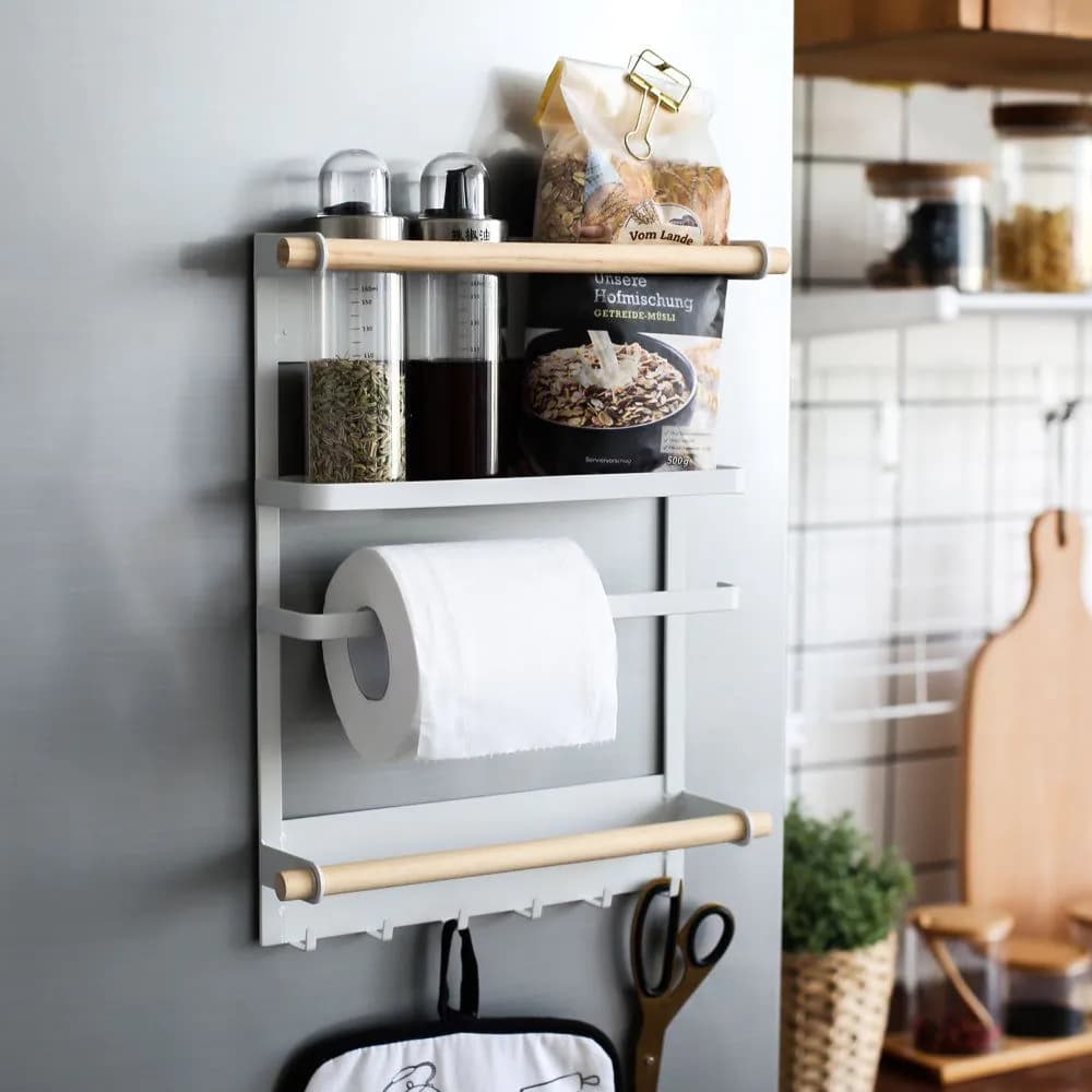 image-Magnetic Adsorption Refrigerator Side Rack Wall-mounted