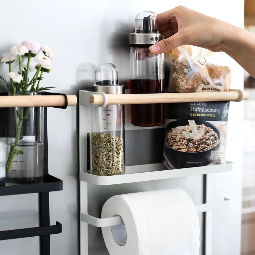 image-Magnetic Adsorption Refrigerator Side Rack Wall-mounted