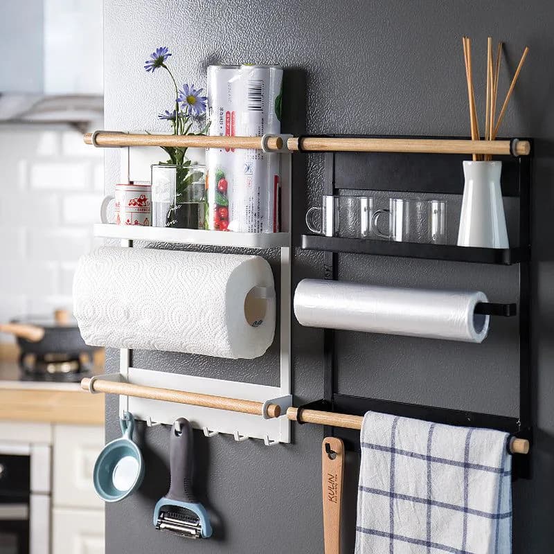 image-Magnetic Adsorption Refrigerator Side Rack Wall-mounted