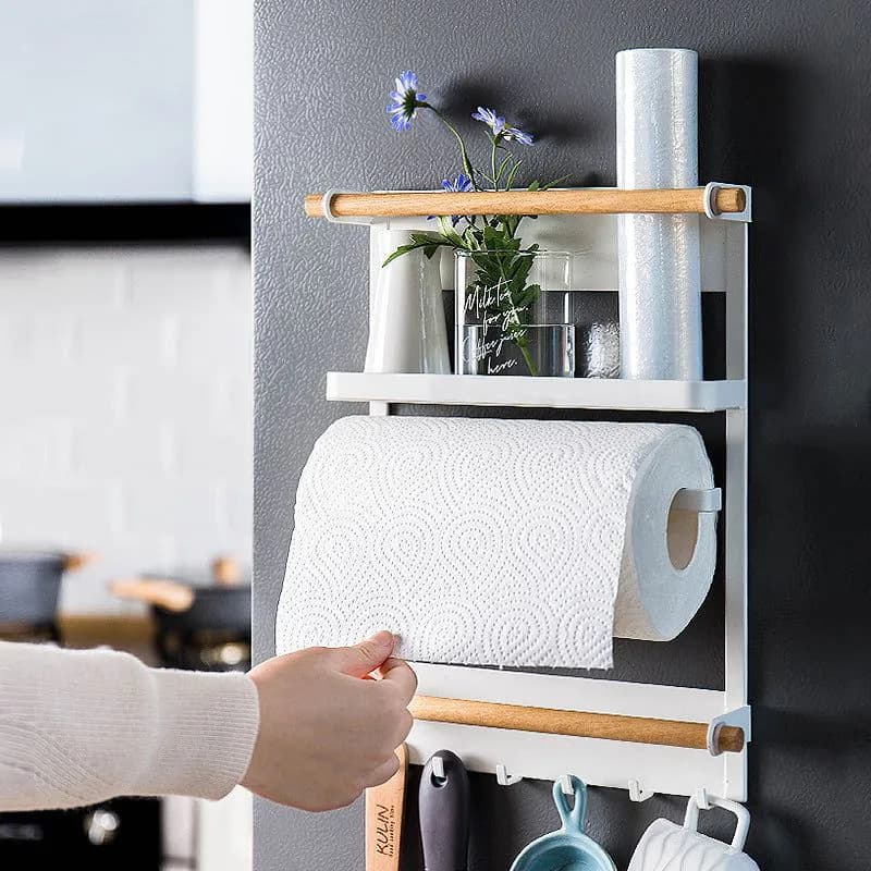 image-Magnetic Adsorption Refrigerator Side Rack Wall-mounted