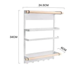 image-Magnetic Adsorption Refrigerator Side Rack Wall-mounted