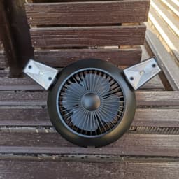 image-Solar Camping Light Foldable Fan Hanging Hook Rechargeable