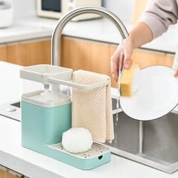 image-Multifunctional Kitchen Cleaning Combination Rack