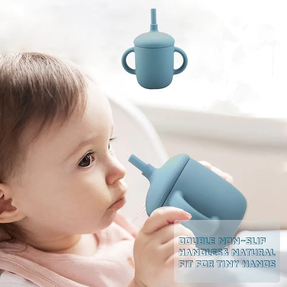 image-New Design Baby Feeding Cup Straw Water Bottle Sippy Cup