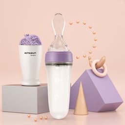 image-Baby Feeding Bottle Toddler Silicone Squeeze Feeding Spoon