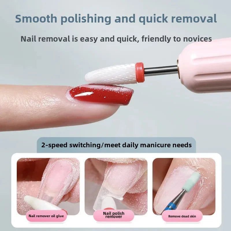 image-Two-In-One Portable Manicure Pedicure Kit USB Rechargeable