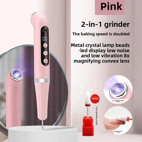 image-Two-In-One Portable Manicure Pedicure Kit USB Rechargeable