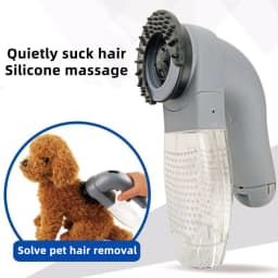 image-Electric Pet Hair Portable Pet Massage Cleaning Brush