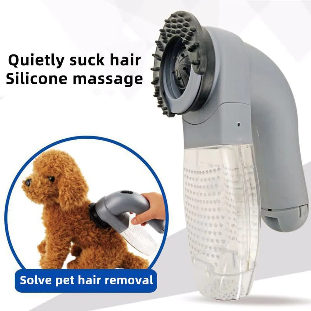 image-Electric Pet Hair Portable Pet Massage Cleaning Brush