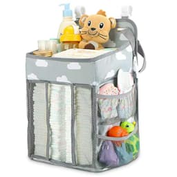 image-Portable Baby Crib Organizer Bed Hanging Bag