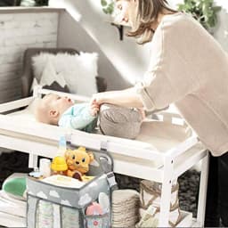 image-Portable Baby Crib Organizer Bed Hanging Bag