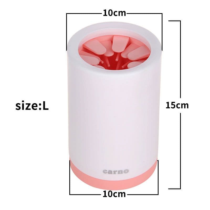image-Portable Pet Paw Cleaner Cup Soft Silicone Comb