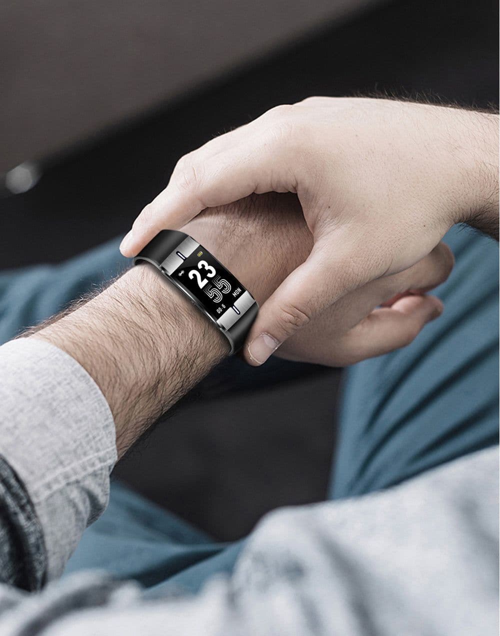 image-Blood Pressure Heart Rate Exercise Pedometer Smart Bracelet