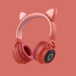 image-LED Light Cat Ear Headphones Wireless Bluetooth 5.0 Headset